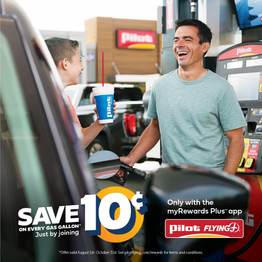 Save 10 cents on every gallon of gas Pilot Flying J photo
